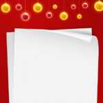 Christmas Card Template With Blank Paper And Mistletoes Throughout Blank Christmas Card Templates Free