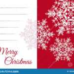 Christmas Greeting Card Template With Blank Text Field Stock Intended For Blank Christmas Card Templates Free