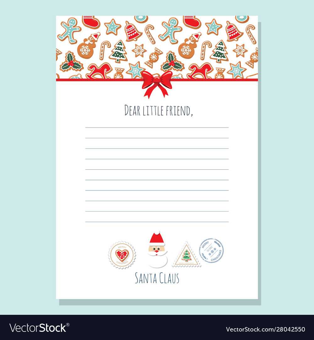 Christmas Letter From Santa Claus Template A4 Intended For Blank Letter From Santa Template