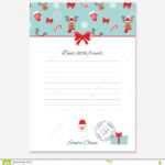 Christmas Letter From Santa Claus Template. Stock Pertaining To Blank Letter From Santa Template
