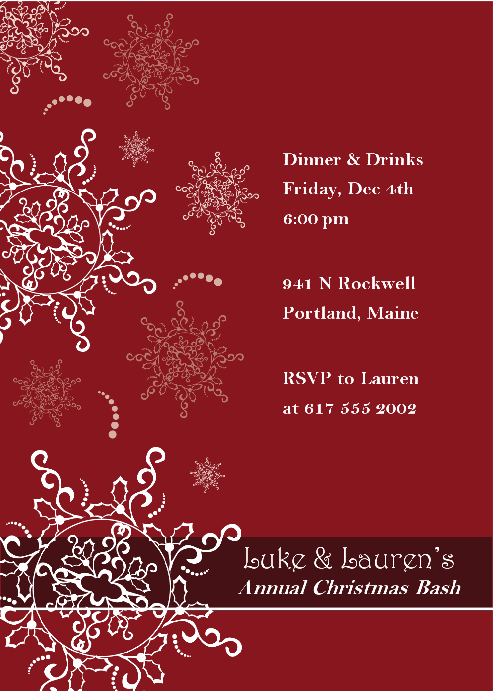 Christmas Party Invitation Templates Free Word Inside Free Christmas Invitation Templates For Word