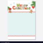 Christmas Santa Letter Blank Template A4 Decorated regarding Blank Letter From Santa Template