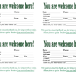 Church Quotes For Welcoming Guests. Quotesgram Pertaining To Church Visitor Card Template Word