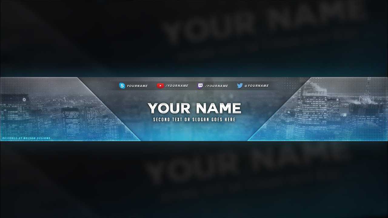City Themed Youtube Banner Template - Free Download [Psd] Throughout Youtube Banners Template