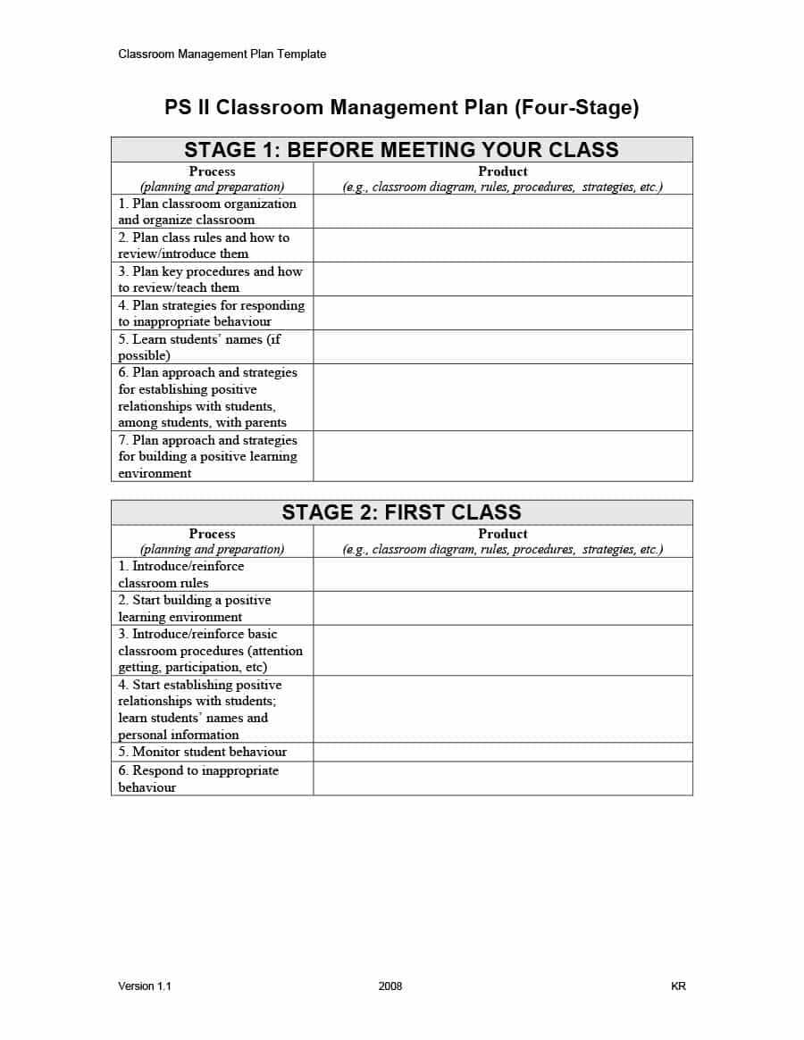 Classroom Management Plan – 38 Templates & Examples ᐅ Within Behaviour Report Template