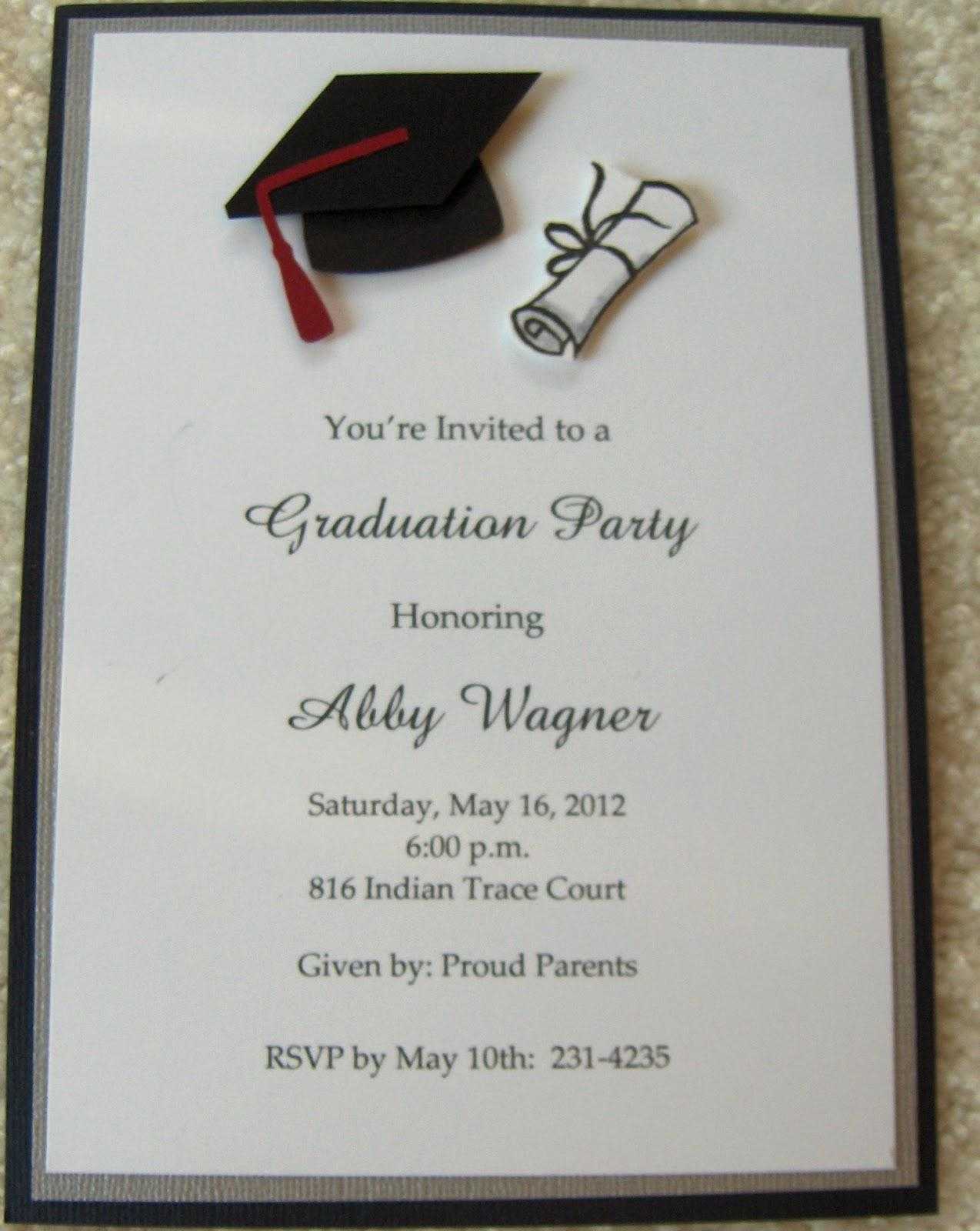 College Graduation Invitation Wording With Graduation Party Invitation Templates Free Word