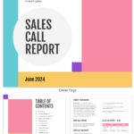 Color Block Sales Call Report Template Throughout Sales Call Report Template