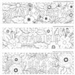 Coloring Pages : Astonishing Freearks To Color And Printable With Regard To Free Blank Bookmark Templates To Print