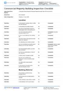 Commercial Property Inspection Checklist Template (Use It inside Commercial Property Inspection Report Template