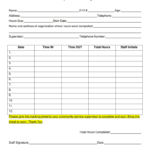 Community Service Sheet - Fill Online, Printable, Fillable with regard to Community Service Template Word