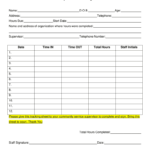 Community Service Sheet – Fill Online, Printable, Fillable With Regard To Community Service Template Word