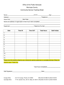 Community Service Sheet - Fill Online, Printable, Fillable with regard to Community Service Template Word