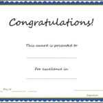 Congratulations Certificate Template Throughout Congratulations Certificate Word Template