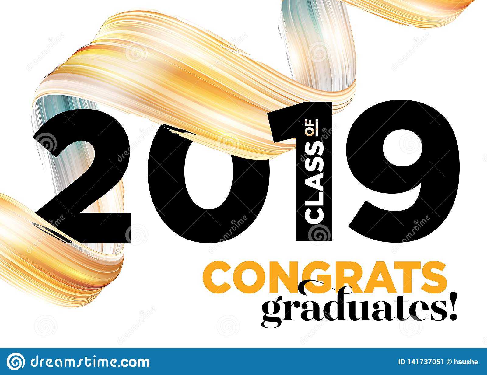 Congratulations Graduates Class Of 2019 Vector Logo Regarding College Banner Template