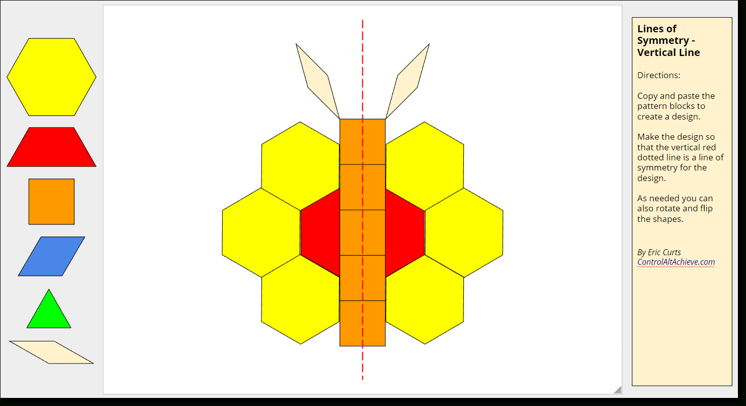 Control Alt Achieve: Pattern Block Templates And Activities Regarding Blank Pattern Block Templates