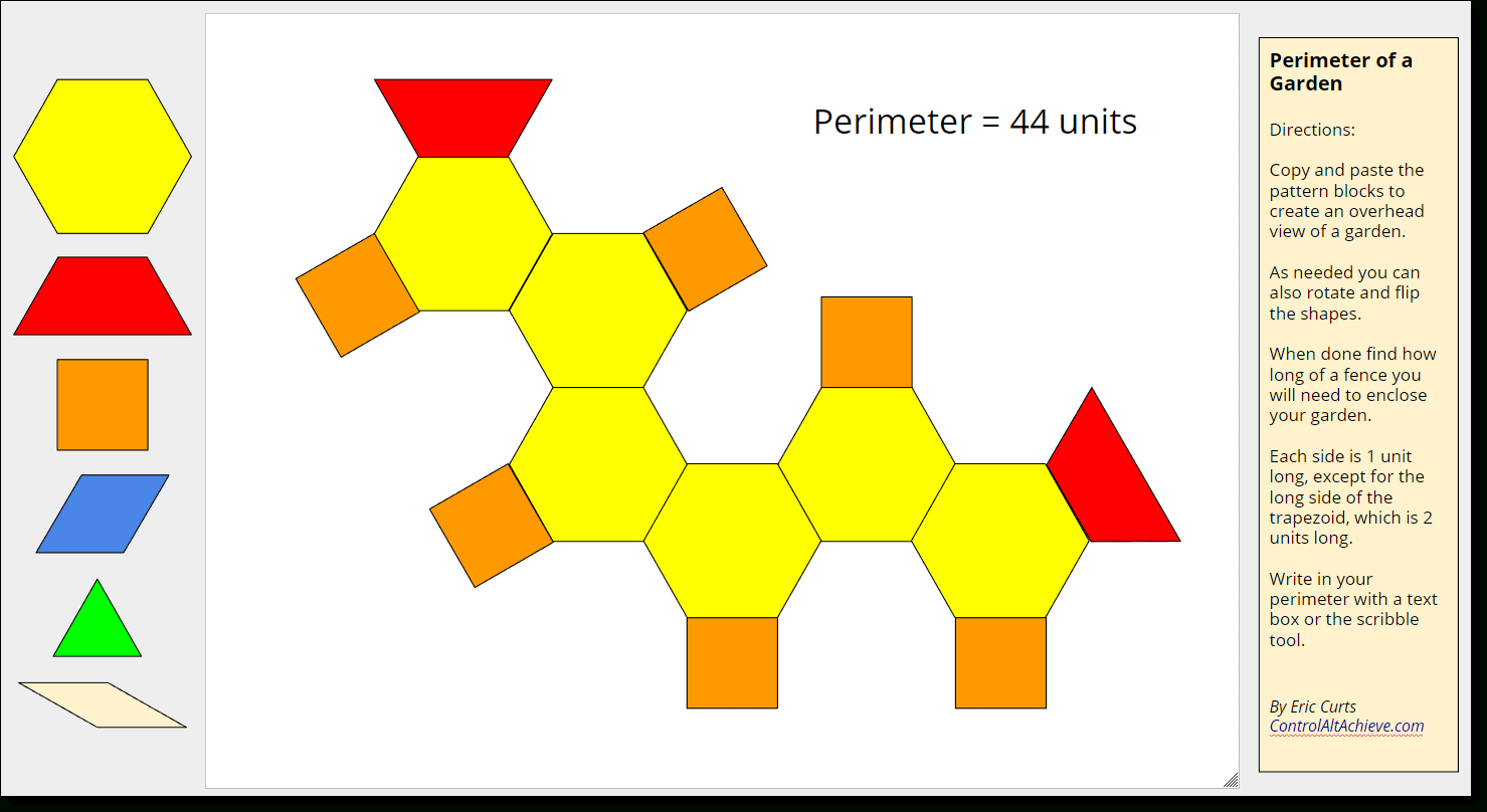 Control Alt Achieve: Pattern Block Templates And Activities With Blank Pattern Block Templates