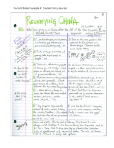 Cornell Notes Example 4: Double Entry Journal throughout Double Entry Journal Template For Word