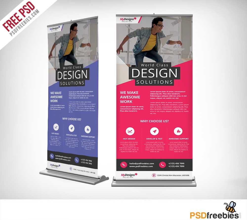 Corporate Outdoor Roll Up Banner Free Psd | Psdfreebies With Outdoor Banner Template