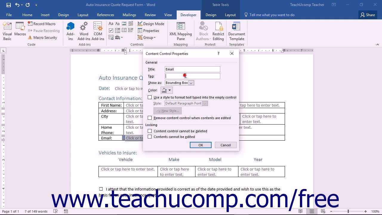 Create A Form In Word  Instructions And Video Lesson Regarding Information Mapping Word Template