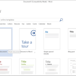 Create A New Document In Word 2013-2010- A Tutorial inside Creating Word Templates 2013