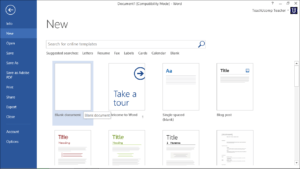 Create A New Document In Word 2013-2010- A Tutorial inside Creating Word Templates 2013