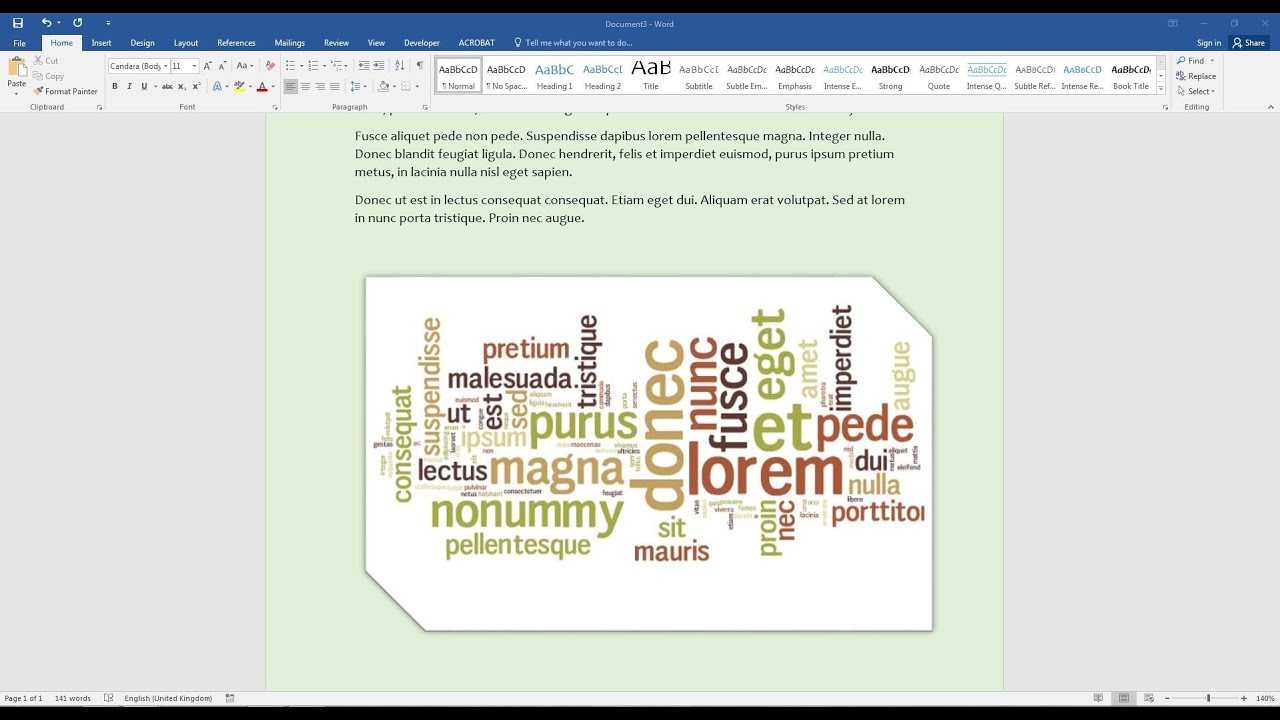 Create A Word Cloud In Microsoft Word With Free Word Collage Template
