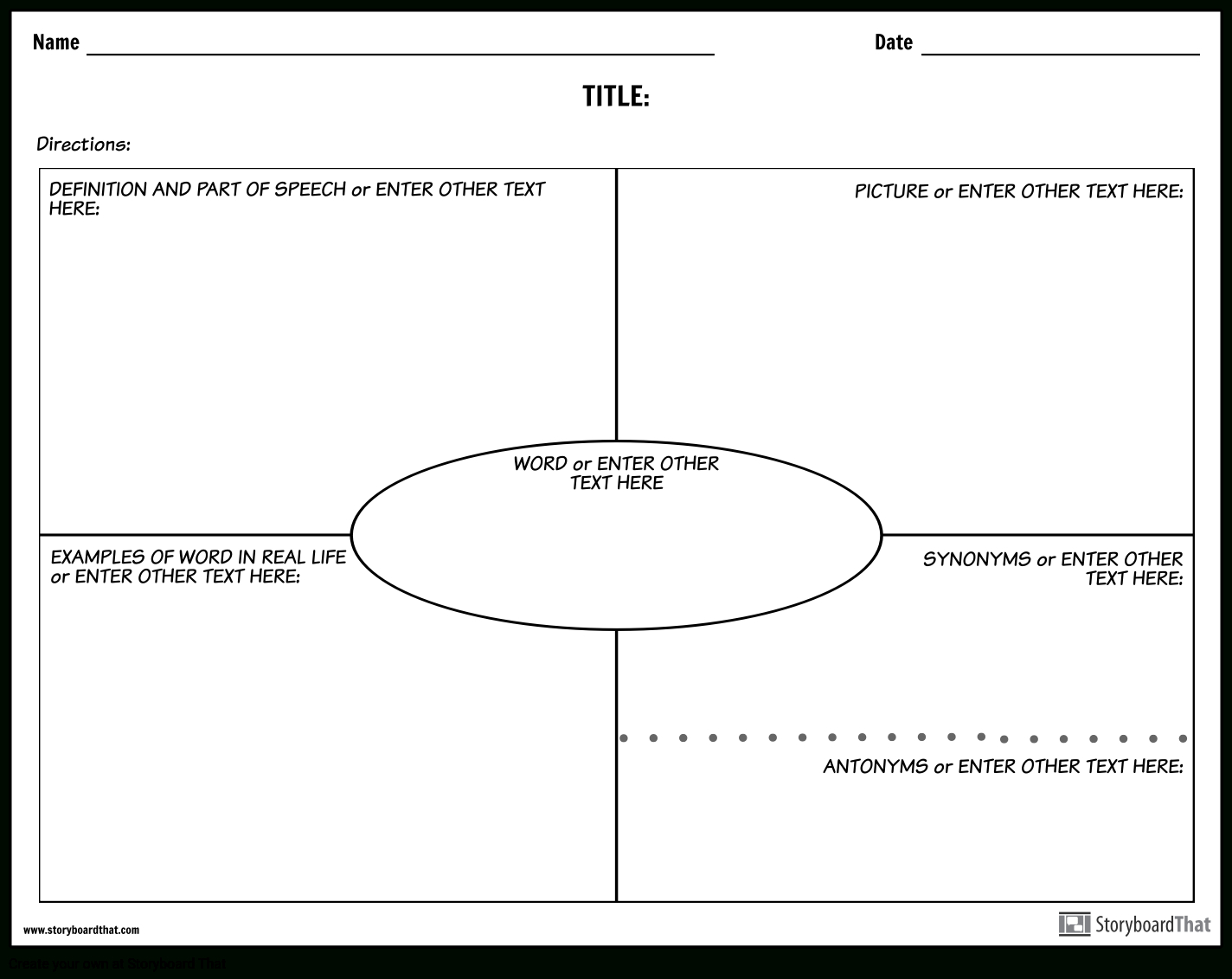 Create Vocabulary Worksheets | Vocabulary Templates In Vocabulary Words Worksheet Template