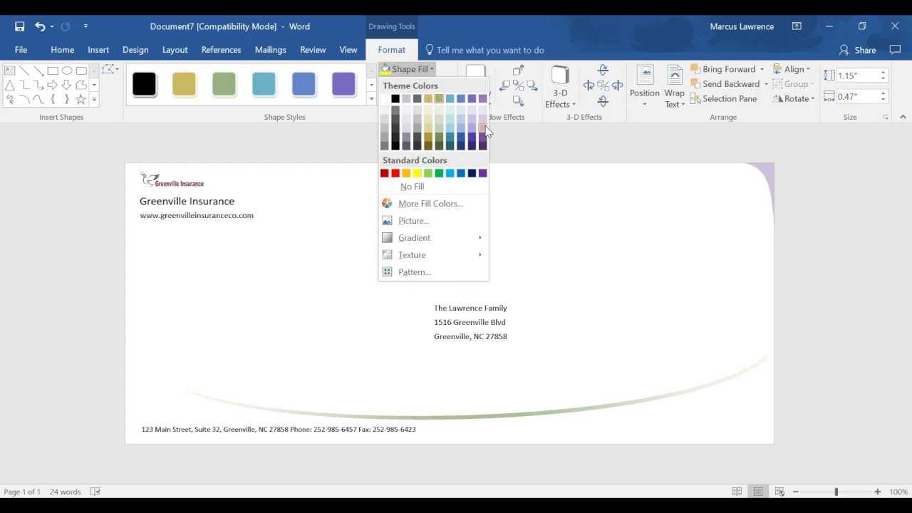 Creating An Envelope Design In Ms Word 2016 In Word 2013 Envelope Template