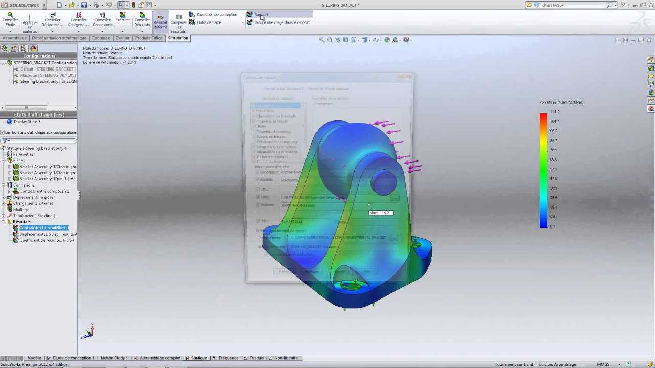 Creation Of A Personal Report With Solidworks Simulation – September 2012 Regarding Fea Report Template