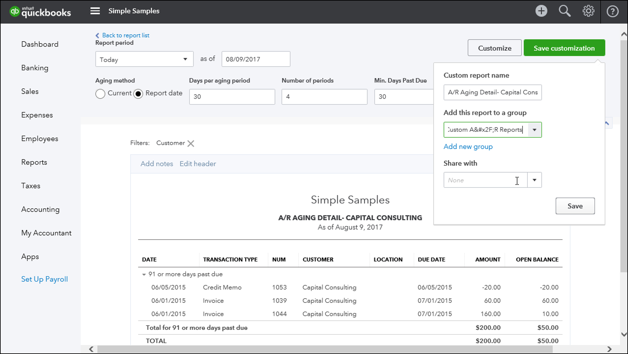 Custom Reports In Quickbooks Online – Instructions With Regard To Quick Book Reports Templates