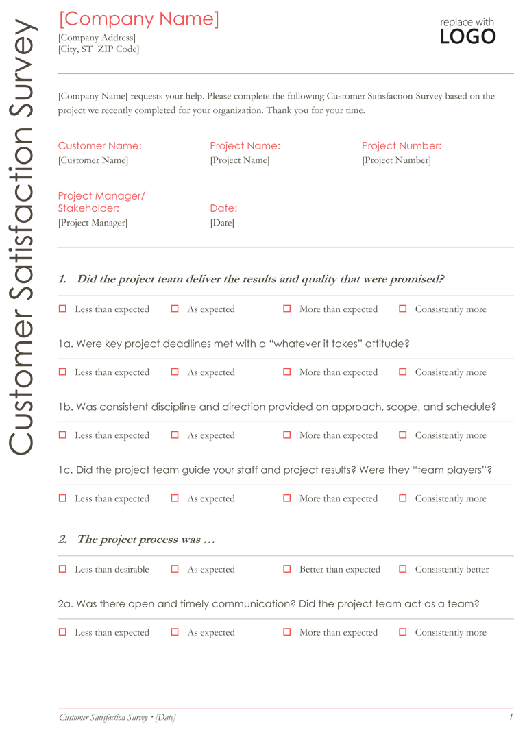 Customer Satisfaction Survey Template And Samples Regarding Customer Satisfaction Report Template