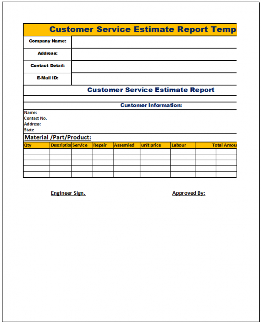 Customer Service Report Template – Free Report Templates Pertaining To Customer Contact Report Template