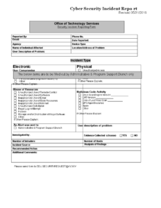 Cyber Security Incident Report Template | Templates At throughout Computer Incident Report Template