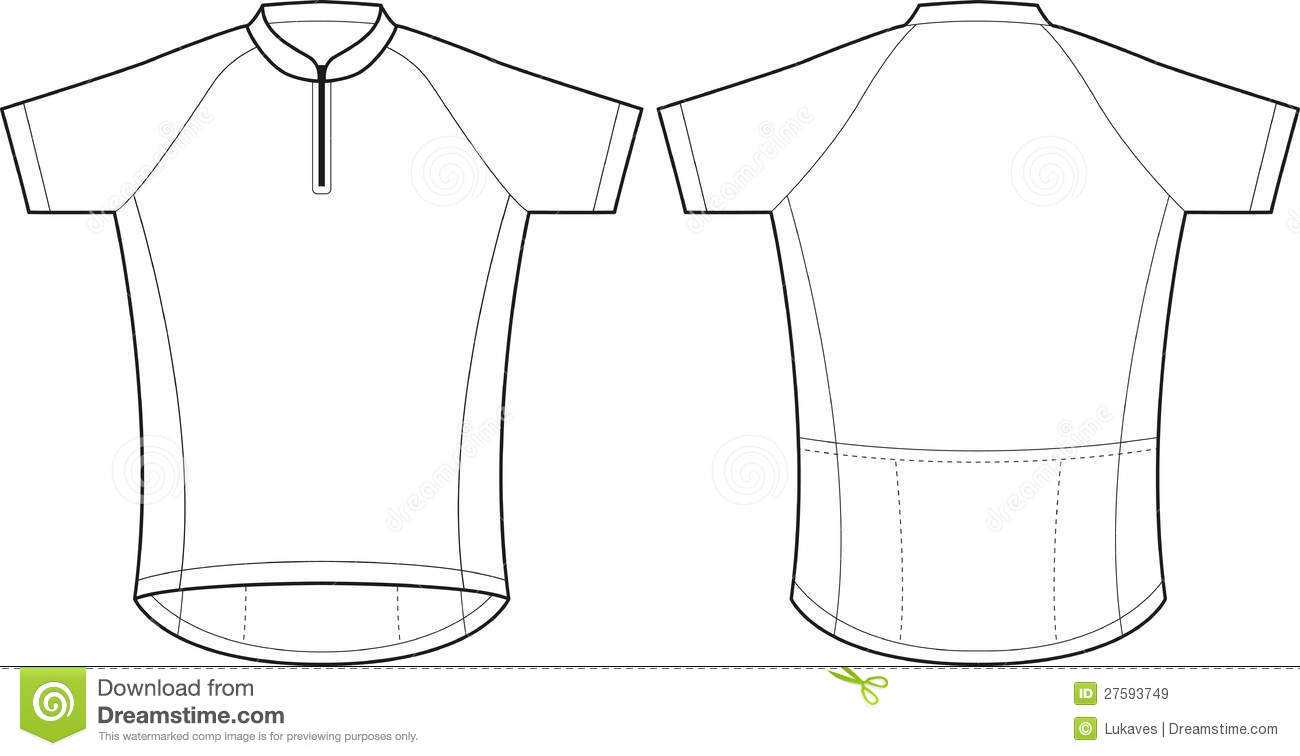 Cycling Jersey Stock Vector. Illustration Of Tshirt, Front With Regard To Blank Cycling Jersey Template