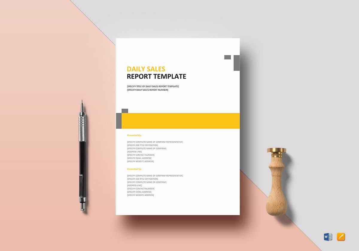 Daily Sales Report Template Inside Sales Trip Report Template Word