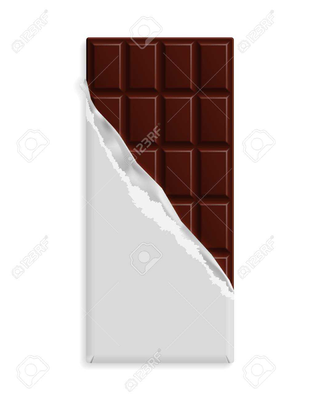 Dark Bitter Chocolate Bar, Blank Wrapper Mock Up. Sweet Dessert.. With Regard To Free Blank Candy Bar Wrapper Template