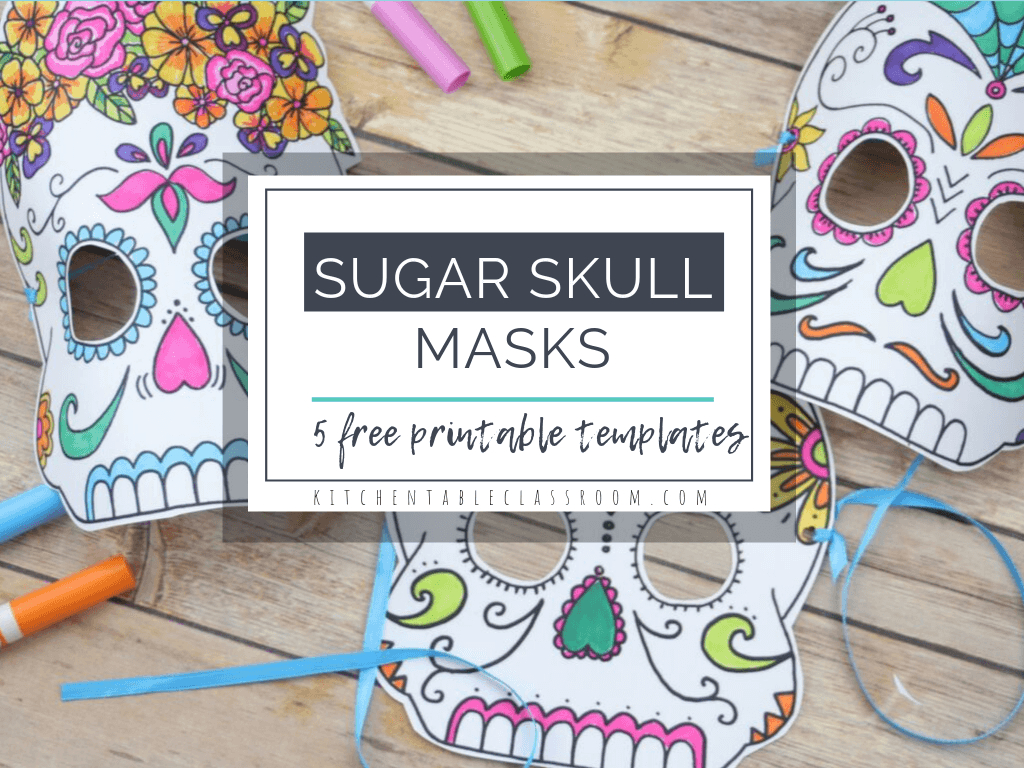 Day Of The Dead Masks  Free Printable Sugar Skull Masks Within Blank Sugar Skull Template