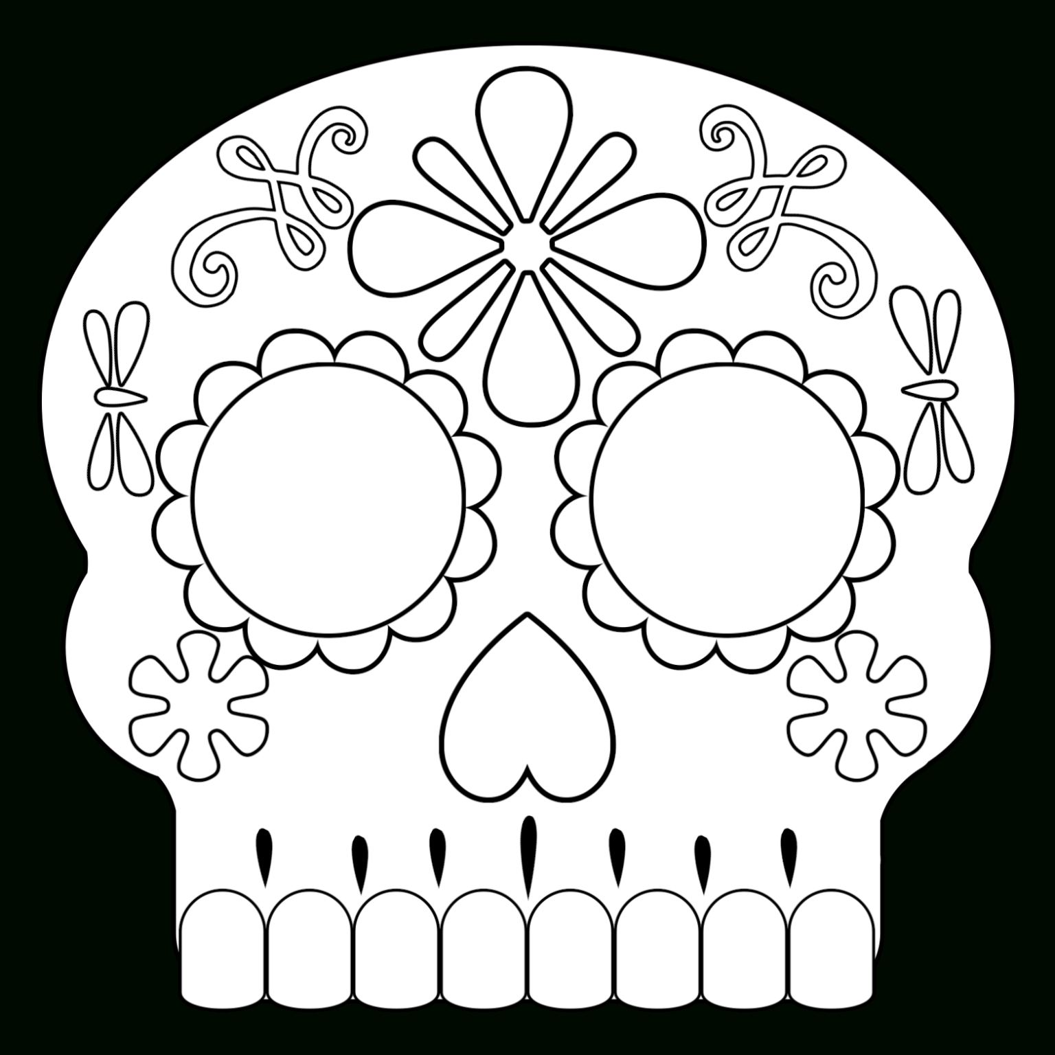 Blank Sugar Skull Template Professional Format Templates