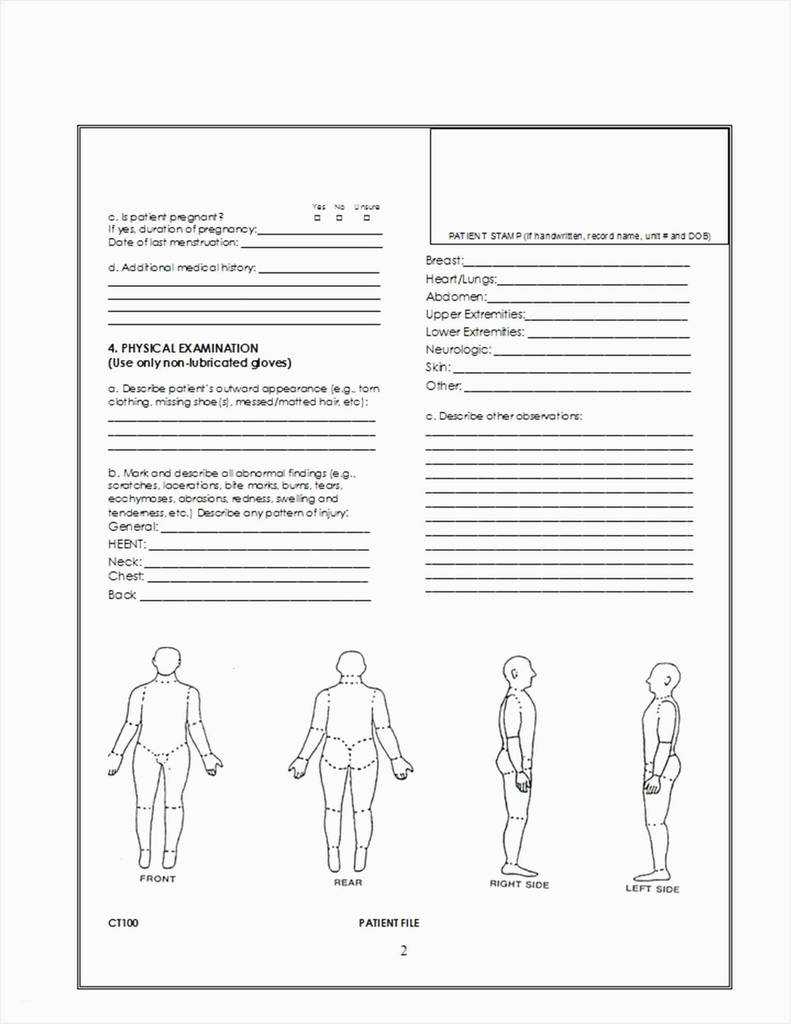 Dd Form 2813 Pdf Fillable Unique History And Physical With History And Physical Template Word