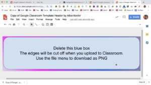 Design A Custom Google Classroom Header with regard to Classroom Banner Template