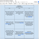 Design Your Own Digital Choice Board | Inside Tic Tac Toe Template Word