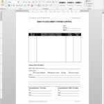 Document Change Control Report Template | G&a110 2 Within Training Documentation Template Word