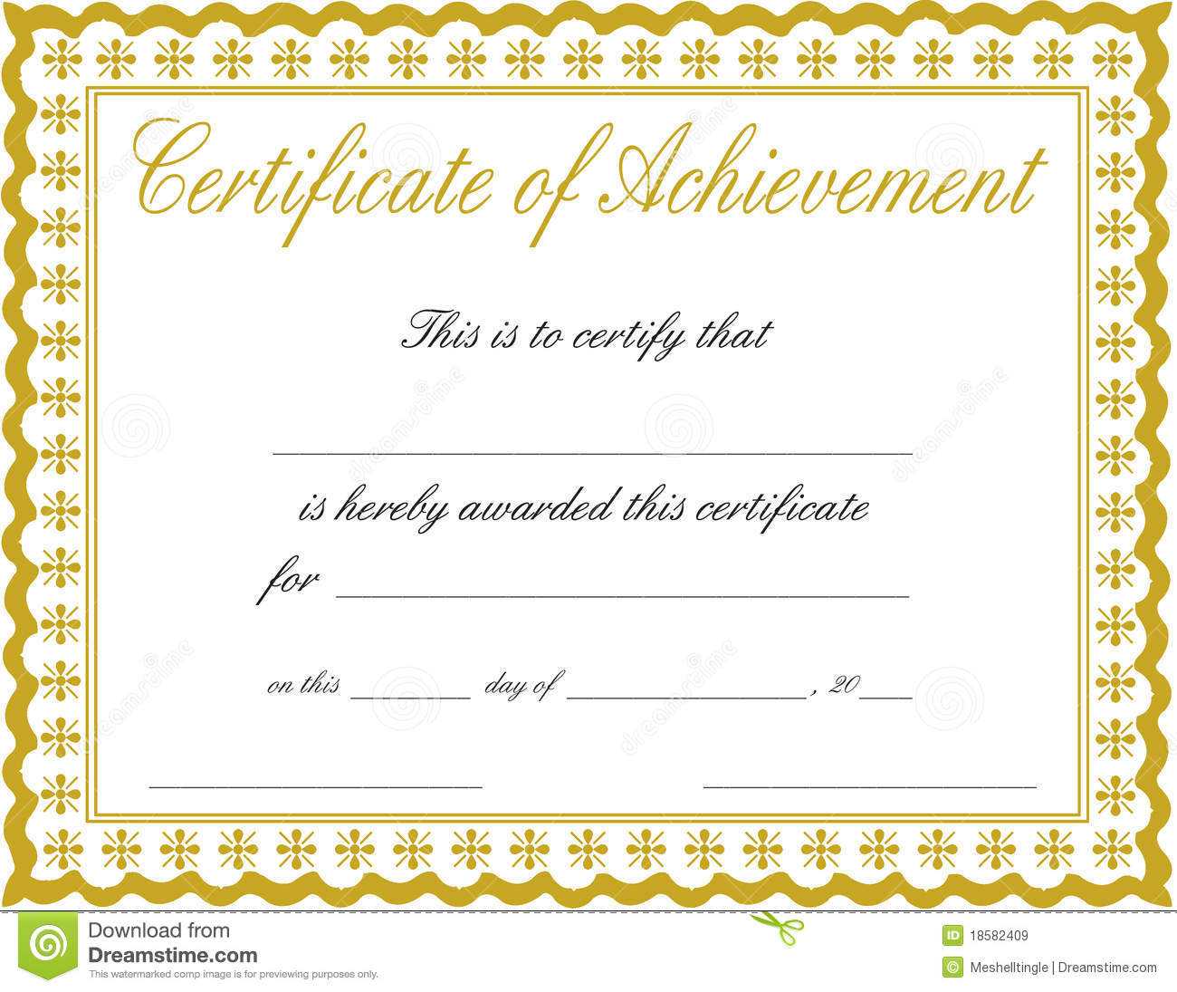 Docx Achievement Certificates Templates Free Certificate Of In Blank Certificate Of Achievement Template