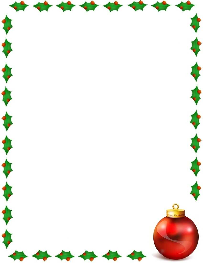 E0648D Free Christmas Border Template | Wiring Library Inside Christmas Border Word Template