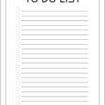 √ Free Printable To Do Checklist Template | Templateral For Blank To Do List Template