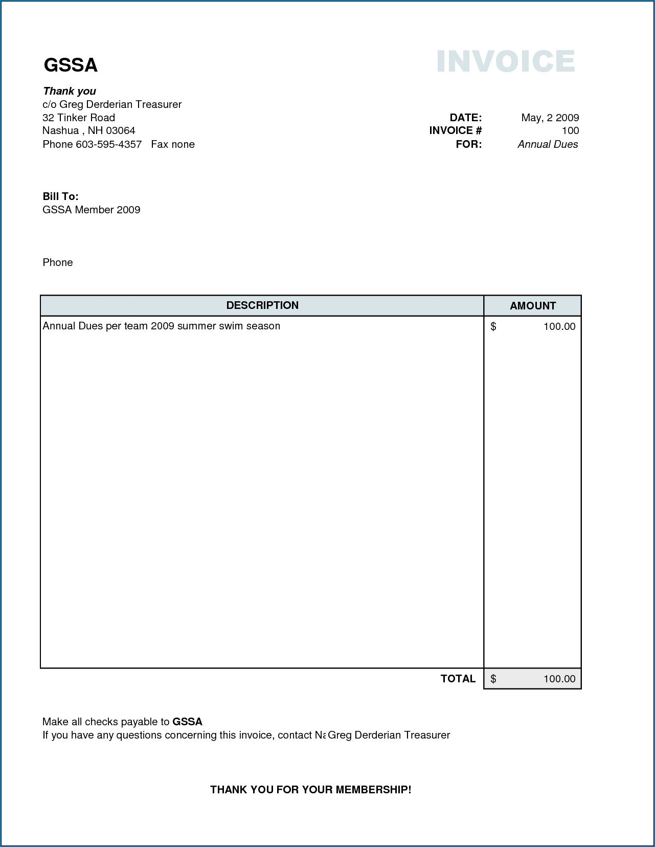 ✓ Free Printable Basic Invoice Template | Zitemplate With Free Printable Invoice Template Microsoft Word