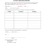 Easy To Use Weekly Student Progress Report Templates And For Student Progress Report Template