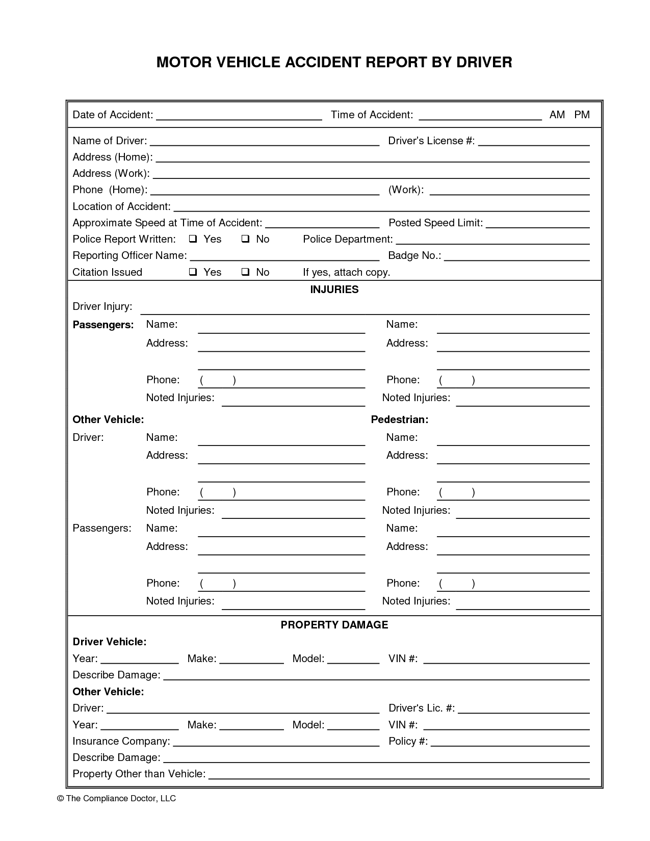 Eb9 Vehicle Damage Report Template | Wiring Library Pertaining To Motor Vehicle Accident Report Form Template