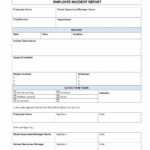 Editable Employee Incident Report Customer Incident Report in Customer Incident Report Form Template