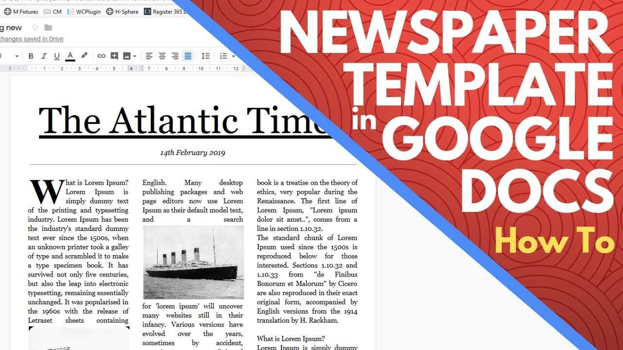 Editable Newspaper Template Google Docs – How To Make A Newspaper On Google  Docs Throughout Old Newspaper Template Word Free